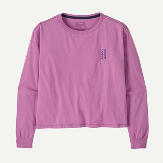 Patagonia Womens Long Sleeved Driftways Easy Cut Organic TShirt brisk purple front